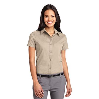 Port Authority Women's Short Sleeve Easy Care Shirt XXL Stone