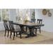 Gracie Oaks Georges Double Pedestal Deco Panel Back 5-Piece Solid Wood Dining Set Wood in Brown/Gray | Wayfair C77A450E5B2045EAB932AD679D09D513