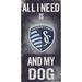 Fan Creations MLS My Dog Sign in Black/Brown | 12 H x 6 W x 0.25 D in | Wayfair S0640-Kansas City Sporting