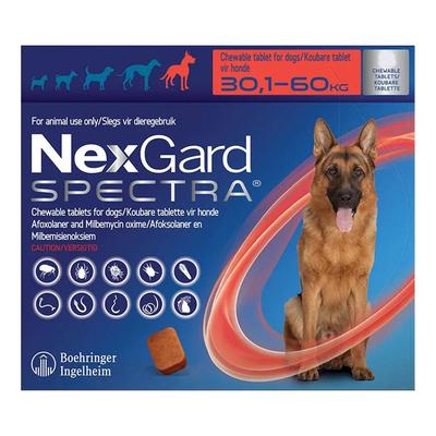 Nexgard Spectra For Xlarge Dogs 66-132 Lbs (Red) 3 Pack