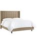 House of Hampton® Dashun Standard Bed Upholstered/Velvet, Linen in Brown | 56 H x 79 W x 89 D in | Wayfair D750B4D20DCB4AA884C8D20725166FF8