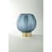 Mercer41 Kyles Table Vase Glass in Blue/White | 9.84 H x 8.66 W x 8.66 D in | Wayfair D843CCBFA1E34CB887B236BBD47B148A