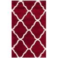 Hudson Shag Collection 6' X 9' Rug in Red And Ivory - Safavieh SGH283R-6