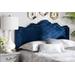 Baxton Studio Nadeen Modern & Contemporary Royal Blue Velvet Fabric Upholstered King Size Headboard - BBT6622-Navy Blue-HB-King