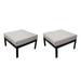 Madison Outdoor Ottoman w/ Cushion Metal kathy ireland Homes & Gardens by TK Classics | 12.2 H x 28 W x 28 D in | Wayfair KI062B-O-ASH