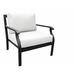 Madison Patio Chair w/ Cushions in Gray/White/Indigo kathy ireland Homes & Gardens by TK Classics | 33 H x 31.88 W x 33 D in | Wayfair