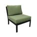 Madison Patio Chair w/ Cushion in Black kathy ireland Homes & Gardens by TK Classics | 33 H x 28 W x 33.5 D in | Wayfair KI062B-AS-CILANTRO