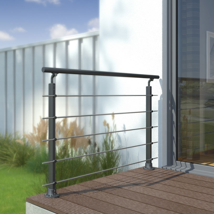 DOLLE Prova Geländerset anthrazit, Bodenmontage Image