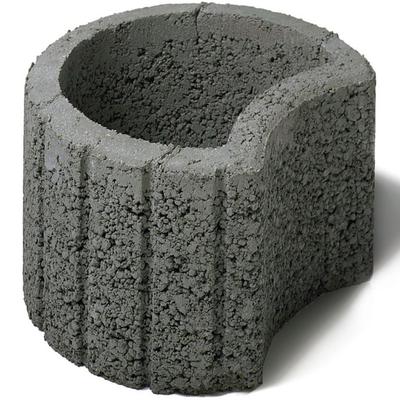 EHL Pflanzstein rund Hangflor anthrazit Pflanzring, 50x40x30 cm