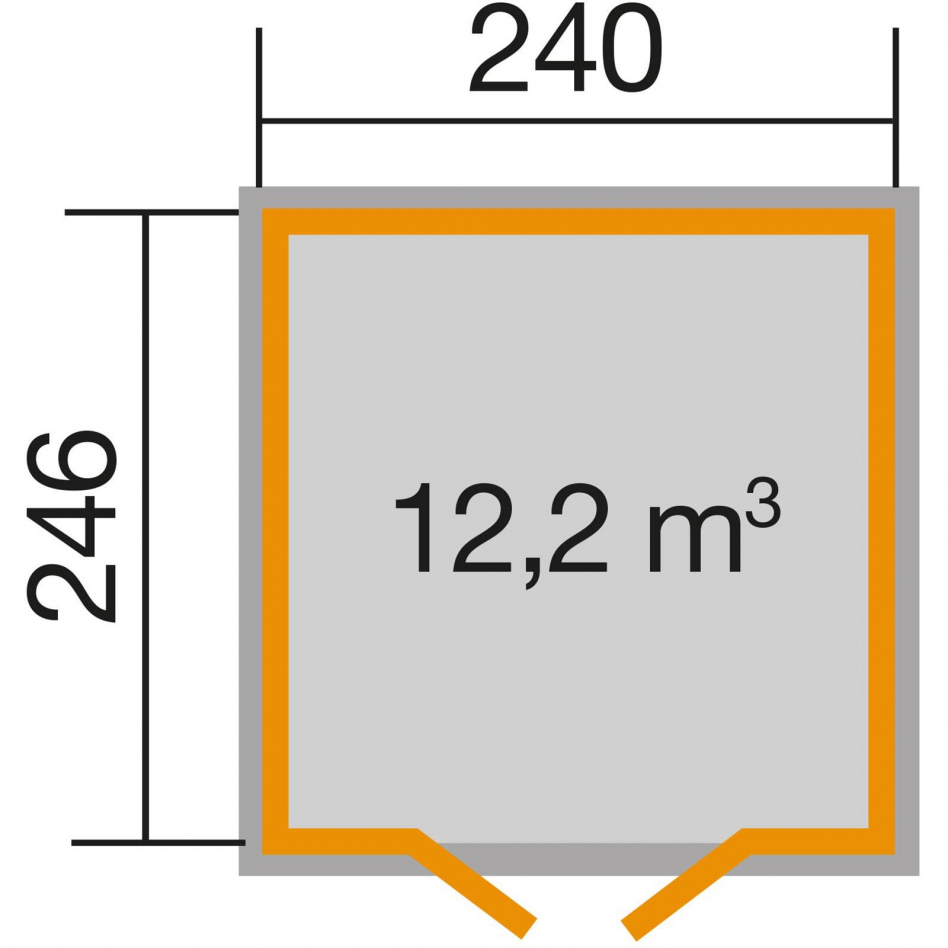 weka Schwedenhaus naturbelassen, 240x246 cm Image