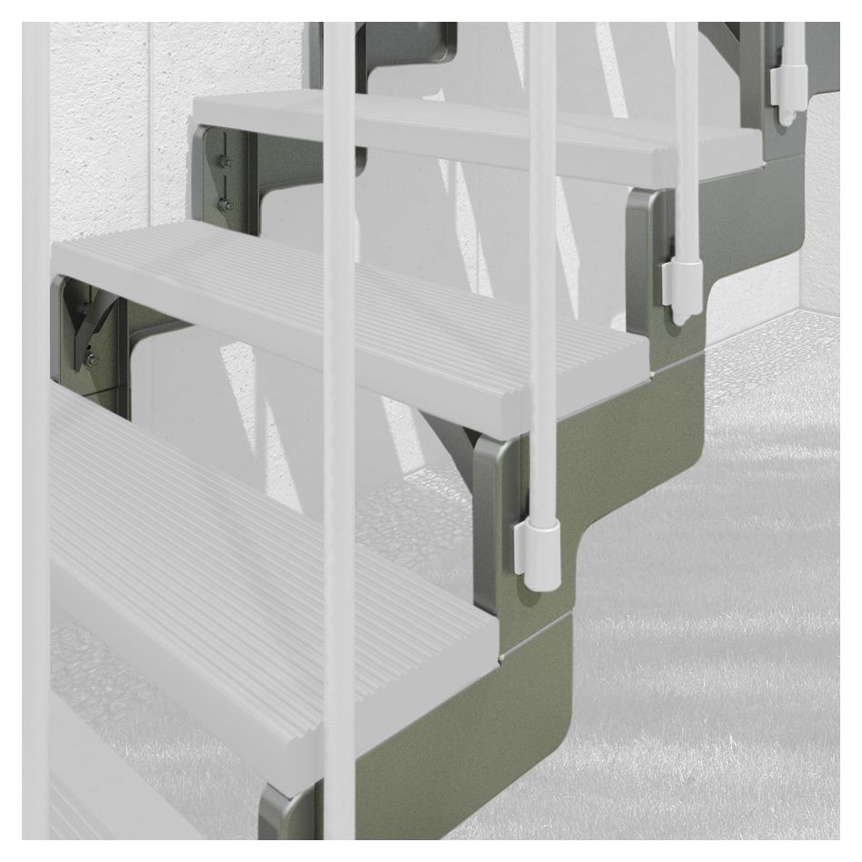 DOLLE Außentreppe Stahlwangentreppe Gardentop feuerverzinkt Gartentreppe, 12 Stufen Image