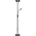 National Lighting Mother and Child Uplighter Floor Lamp with Reading Light - Black Chrome Finish Floor Lamps for Living Room R7s/G9 Bulbs (Not Included)