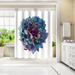 East Urban Home 71" x 74" Shower Curtain, Succulents 1 by Suren Nersisyan Polyester in Blue/Gray/Pink | 71 H x 74 W in | Wayfair