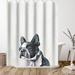 East Urban Home 71" x 74" Shower Curtain, Frenchie Puppy by PI Creative Art Polyester in Blue/Gray/White | 71 H x 74 W in | Wayfair