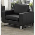 Club Chair - Orren Ellis Keown 40" Wide Top Grain Leather Club Chair Leather/Genuine Leather in Black/Brown/Gray | 33 H x 40 W x 21.5 D in | Wayfair