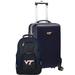 Virginia Tech Hokies Deluxe 2-Piece Backpack and Carry-On Set - Navy