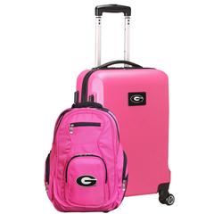 Georgia Bulldogs Deluxe 2-Piece Backpack and Carry-On Set - Pink