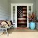 The Holiday Aisle® American Flag Door Mural Metal in Gray | 80 H x 32 W in | Wayfair C011D598FB424EEA898EDD54BE924D2B