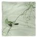 East Urban Home Keito Sato Vintage Japanese Bird & Blossoms 10" Cotton Napkin Cotton in Green | 10 W x 0.1 D in | Wayfair