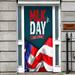 The Holiday Aisle® MLK Day - American Flag Door Mural Polyester in White | 96 H x 36 W in | Wayfair B1132C0260BF4FEE8B3CBD24568CA2EE