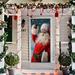 The Holiday Aisle® Hang Loose Santa Door Mural Polyester in White | 80 H x 36 W in | Wayfair 3B83B4B305FE4680B39E5440CF9D7752