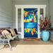 The Holiday Aisle® Happy Birthday w/ Balloons Door Mural Metal in Blue | 80 H x 32 W in | Wayfair EEE845A68B43410DAD8916A229488E68