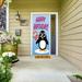 The Holiday Aisle® Happy Birthday Penguin w/ Balloons Door Mural Polyester in White | 96 H x 36 W in | Wayfair 8E66B2FE322343D7AEE5F91C63BC2AC2