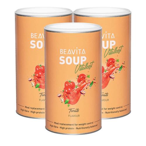 3 x Beavita Vitalkost Plus, Tomatensuppe 3x540 g Pulver