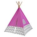 KidKraft Deluxe Rosa Tipi Zelt aus Holz und Canvas für Kinder, Outdoor und Indoor Kinderzelt, Kinderzimmer, Spielzeug für Kinder ab 3 Jahre, 00228