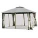 Garden Winds Windsor Gazebo Replacement Canopy Metal in Gray/Black | 40 H x 127 W x 153 D in | Wayfair LCM1202SG-RS