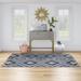 Blue/Navy 96 x 0.4 in Area Rug - CosmoLiving by Cosmopolitan Bodrum Tribal Kilim Cadet Area Rug Polypropylene | 96 W x 0.4 D in | Wayfair