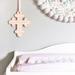 Coton Colors Gingham Cross Wall Décor Ceramic in Pink | 1 H x 8.5 W x 10 D in | Wayfair GNG-10CRS-PK