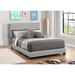 Winston Porter Clu Low Profile Standard Bed Upholstered/Faux leather in Gray | 45.75 H x 76.5 W x 91.25 D in | Wayfair