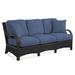 Braxton Culler Brighton Pointe Patio Sofa w/ Cushions Olefin Included/Sunbrella® Included in Black/Gray | 34 H x 76 W x 32 D in | Wayfair