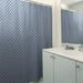 East Urban Home Katelyn Elizabeth Geometric Ombre Stripe Single Shower Curtain Polyester in Gray/Blue/Brown, Size 74.0 H x 71.0 W in | Wayfair