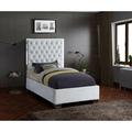 Everly Quinn Spadaro Tufted Platform Bed Upholstered/Velvet in Gray/White | 58.5 H x 44 W x 81.5 D in | Wayfair 991BEDFB9FEB4D9F8528F8836CF74839