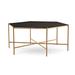 Joe Ruggiero Collection Athena Coffee Table Metal in Brown | 18 H x 43.38 W x 43.38 D in | Wayfair JR001-87-Oak-C