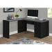 Inbox Zero Lile Computer Desk, Home Office, Corner, Storage Drawers, L Shape, Work, Laptop, Laminate in Black | 30 H x 60 W x 55.25 D in | Wayfair