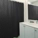 East Urban Home Katelyn Elizabeth Geometric Ombre Stripe Single Shower Curtain Polyester in Gray/Black | 74 H x 71 W in | Wayfair