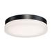Modern Forms Circa 1 - Light Simple Drum LED Flush Mount Glass in White/Black | 2.5 H x 11 W x 11 D in | Wayfair FM-2111-35-BK