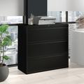 Alera® Alera 3-Drawer Lateral Filing Cabinet Metal/Steel in Black | 39.5 H x 42 W x 18 D in | Wayfair ALELF4241BL