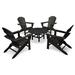 POLYWOOD® South Beach 5-Piece Conversation Group Plastic in Black | Outdoor Furniture | Wayfair PWS105-1-BL