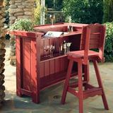 Uwharrie Chair Companion 3 Piece Bar Set Wood in Brown | 41.75 H x 53 W x 27 D in | Outdoor Furniture | Wayfair