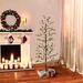 The Holiday Aisle® Pre-Lit Twig Green Tropical Artificial Christmas Tree w/ Clear Lights in White | 36 H x 20 W x 20 D in | Wayfair