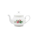 August Grove® Rhona Rose 1.16 -qt. Porcelain China Teapot Porcelain China/Ceramic in White | 6.5 H x 9.5 W x 6 D in | Wayfair