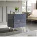 Everly Quinn Tim 3 - Drawer Nightstand Wood in Gray | 26 H x 24 W x 16 D in | Wayfair 3098EBD40E32422481C517B67D333FFE