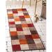 Brown/Orange 30 x 0.5 in Area Rug - Ebern Designs Shively Geometric Orange/Brown/Red Area Rug Polypropylene | 30 W x 0.5 D in | Wayfair