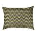 Tucker Murphy Pet™ Chelan Wavy Chevrons Indoor Dog Pillow Polyester in Black/Yellow | 6 H x 28 W x 6 D in | Wayfair