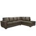 Brown Sectional - Latitude Run® Gile 116" Wide Genuine Leather Right Hand Facing Corner Sectional Genuine Leather | 36.5 H x 116 W x 85 D in | Wayfair