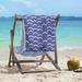 Brayden Studio® Stephenie Lined Chevrons Beach Towel Polyester/Cotton Blend in Blue | Wayfair 2778153DAABB4118AF74AA538FAC6C12